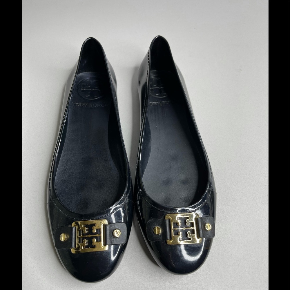Tory Burch Black Jelly flats Sz 7.5